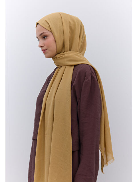 Fresh Scarfs İnce Pamuk Vual Şal Sahra - S000420394-9647