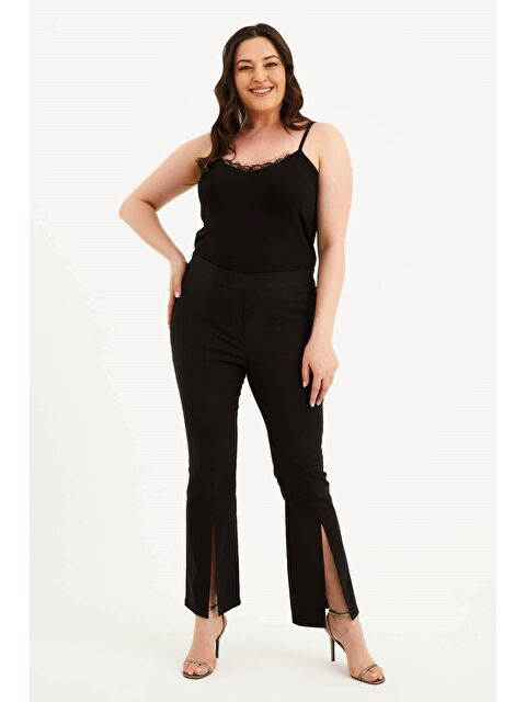 Mylinemoda Beli Lastikli Önü Yırtmaçlı Pantolon - S000242299-19351