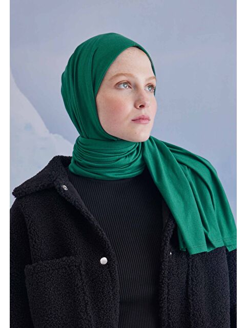 Fresh Scarfs Penye Şal Zümrüt - S000420272-37221