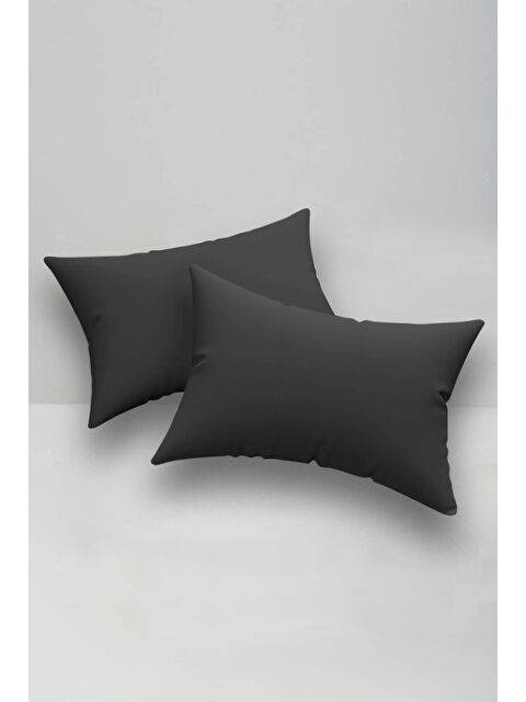 UPSTYLE 2li Yastık Kılıfı Solid Siyah - S000351778-19351