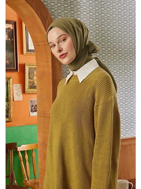 Fresh Scarfs Pamuk Crash Şal Haki - S000420477-18547