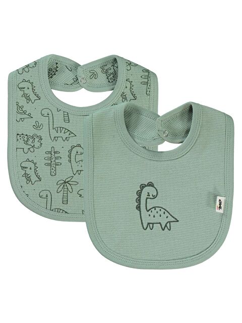 Civil Baby Dinozor Empirme Mama Önlüğü - Haki Standart - S000504441-18547