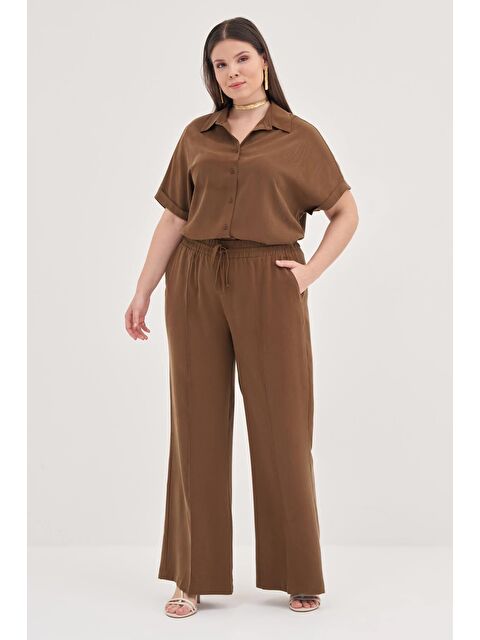 Mylinemoda Beli Lastikli Cepli Palazzo Pantolon - S000242300-19413