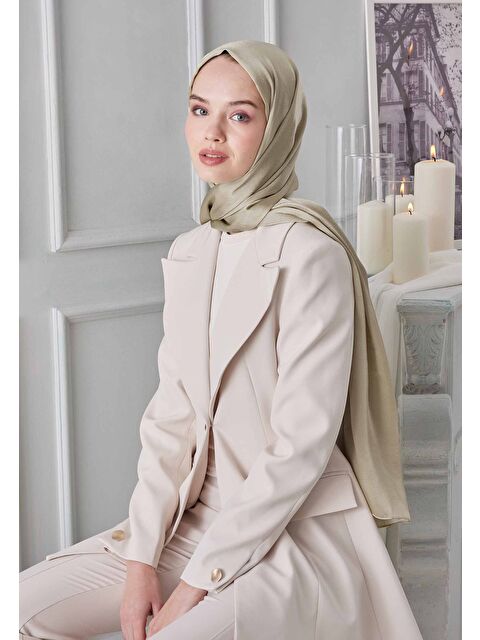 Fresh Scarfs Janjanlı Şal Çağla Yeşili - S000420499-14939