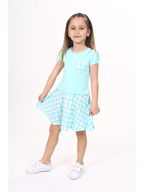 Toontoykids Kız Çocuk Kalp Nakışlı Elbise - S000268004-1180