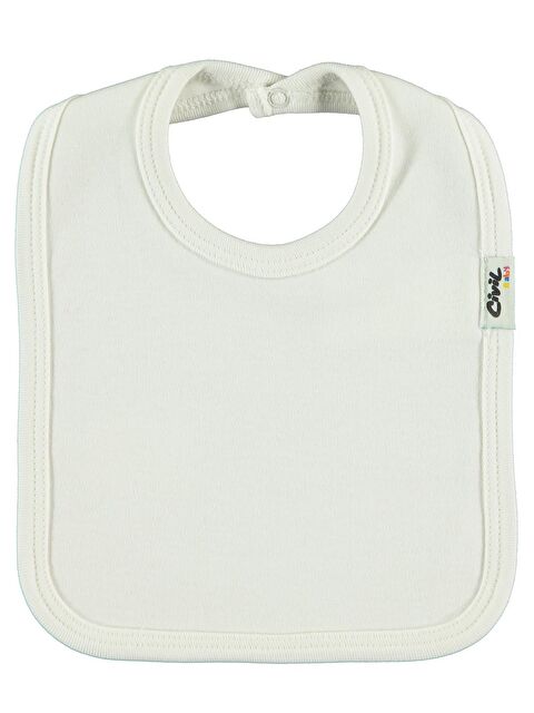 Civil Baby Arkadan Çıtçıtlı Unisex Mama Önlük - Ekru Standart - S000504025-19965