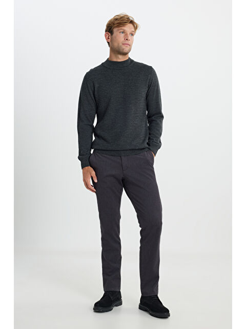 Altınyıldız Classics Erkek Kahverengi Pamuklu Comfort Fit Rahat Kesim Yan Cep Esnek Pantolon