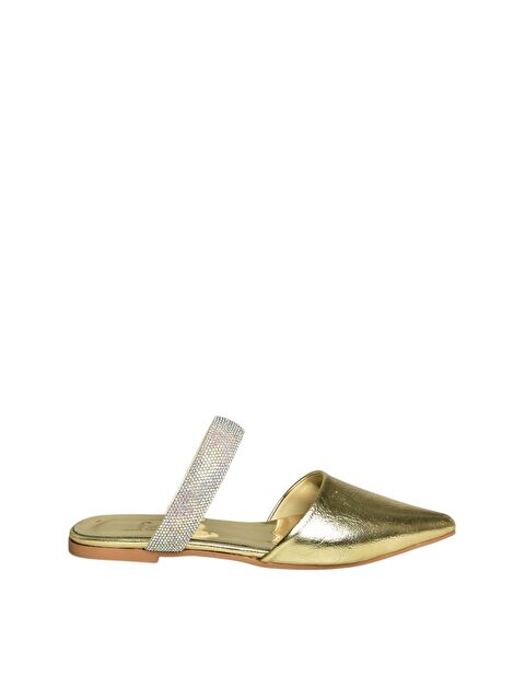 Fox Shoes Altın Kadın Terlik U5904918 - S000401160-20076