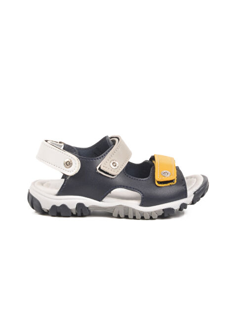 Ayakmod Lacivert Gri Cırtlı Erkek Çocuk Spor Sandalet 173110 P - S000389991-37346