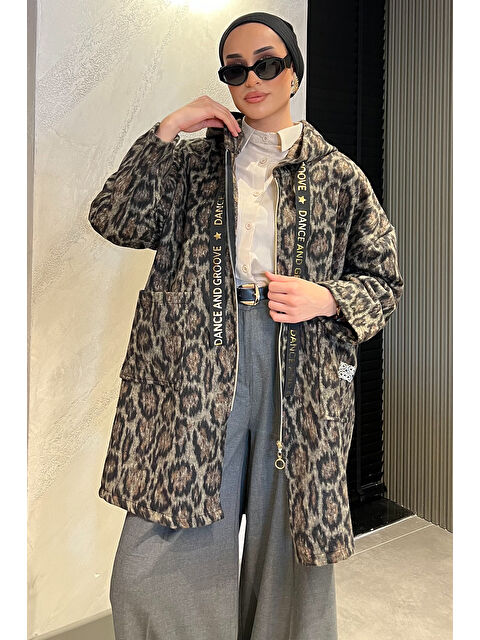 Julude Kapüşonlu Fermuarlı Tesettür Ceket - S000326606-19413