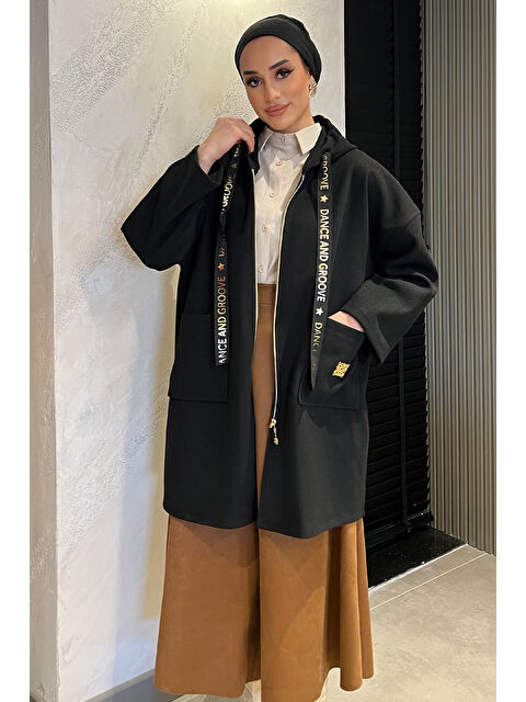 Julude Kapüşonlu Fermuarlı Tesettür Ceket - S000326606-19351