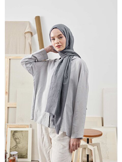 Fresh Scarfs Bambu Şal Soğuk Gri - S000420480-20600