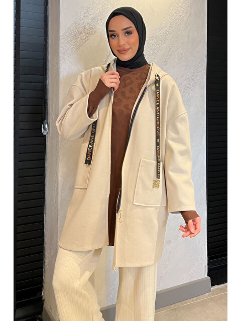 Julude Kapüşonlu Fermuarlı Tesettür Ceket - S000326606-25636