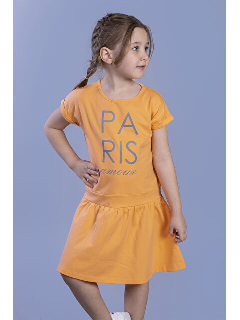 Toontoykids Kız Çocuk Reflektör Baskılı Elbise - S000420084-20013