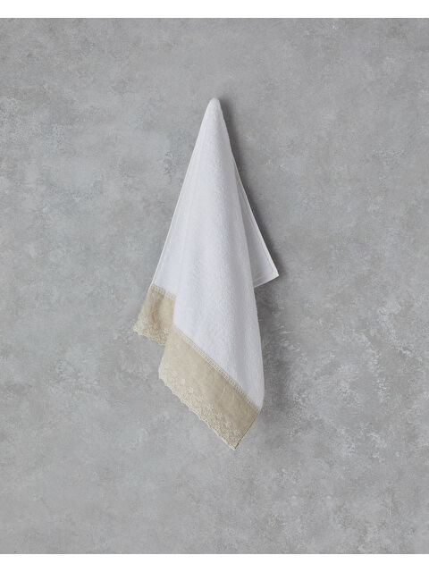 English Home Linda Pamuklu Nakışlı Yüz Havlusu 50x90 cm Beyaz - S000362377-20063