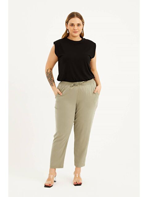 Mylinemoda Beli Lastikli Cepli Pantolon - S000242304-1180