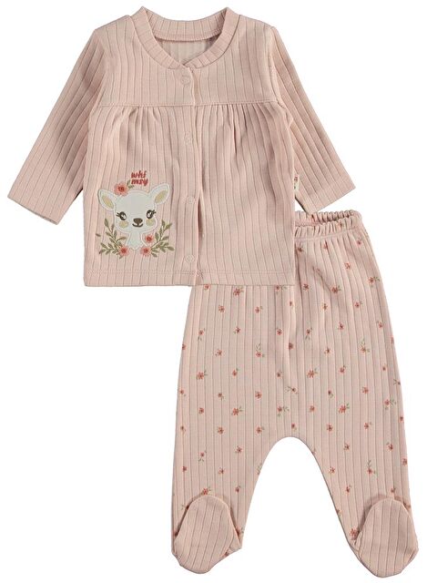 Civil Baby Ceylan Çiçek Baskılı Zıbın Setleri - S000468030-2373