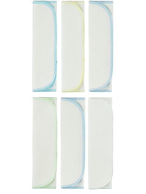 Minidamla Bebek 6'lı Ağız Mendili 20x20 cm - Mavi Standart - S000504449-17234