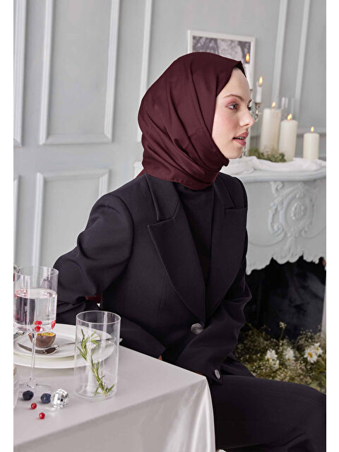 Fresh Scarfs Janjanlı Şal Bordo - S000420499-19951