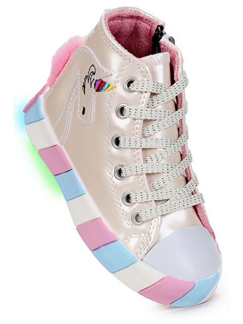 Kiko Kids Fermuarlı Işıklı Kız Çocuk Spor Ayakkabı - S000487983-10584