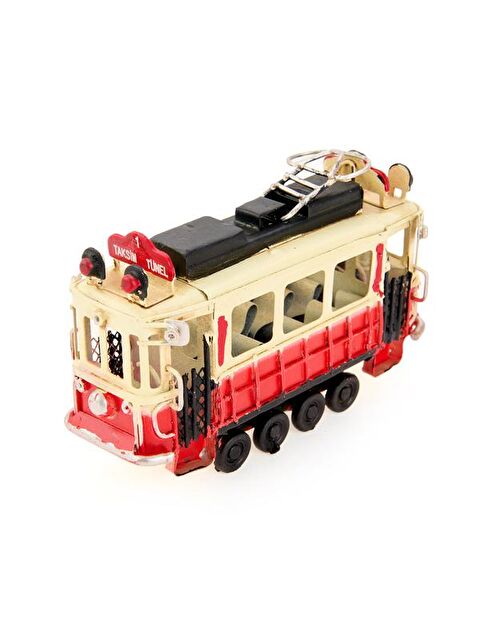 MNK Home Metal Taksim Tramway - Kırmızı / Beyaz - 12 cm - S000373978-37325