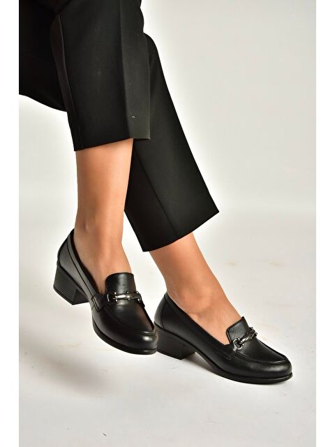 Fox Shoes Siyah Kadın Topuklu Ayakkabı Y555592003 - S000531849-19351