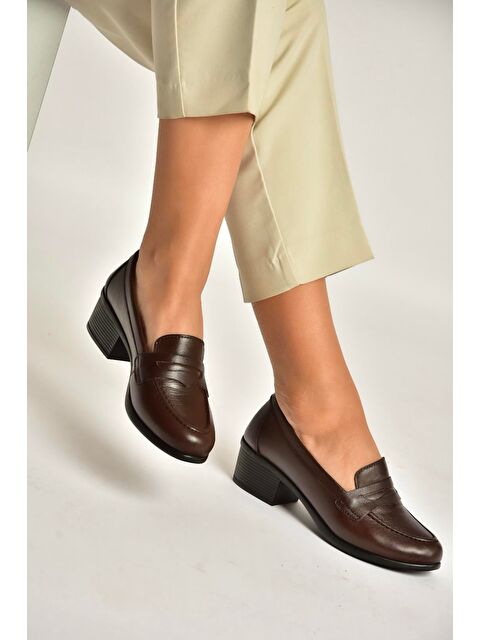 Fox Shoes Kahverengi Kadın Topuklu Ayakkabı Y555092203 - S000531850-19413