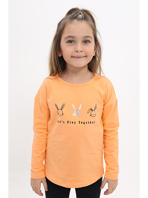 Toontoykids Kız Çocuk Baskılı Tişört