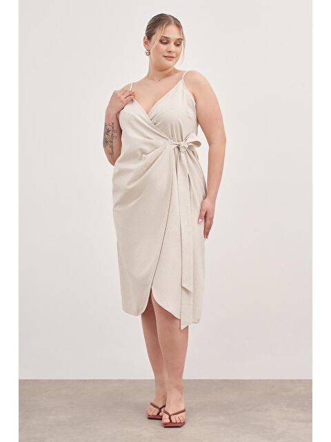 Mylinemoda Keten Anvelop Elbise - S000239232-19928