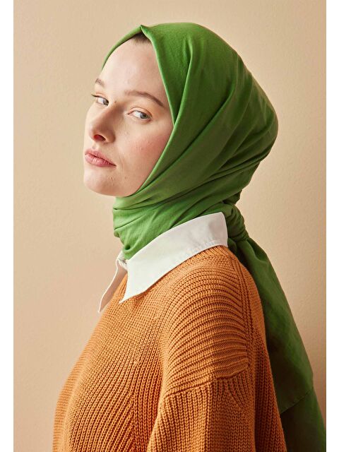 Fresh Scarfs Pamuk Crash Şal Elma Yeşili - S000420477-19977