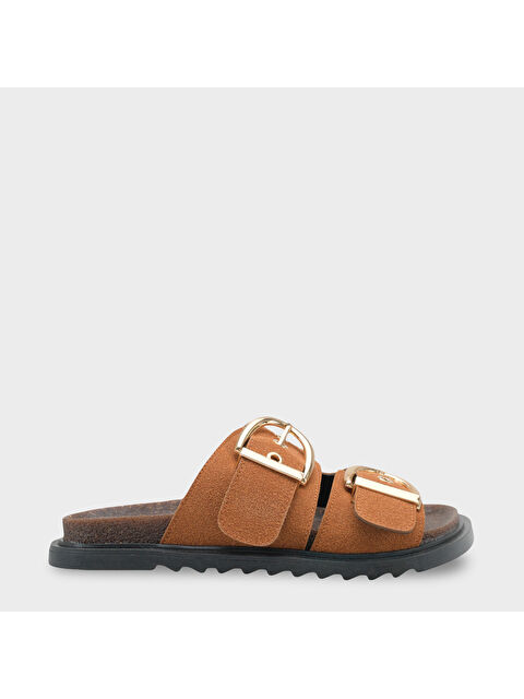 Capone Outfitters Zelda Düz Topuklu Metal Tokalı Konfor Kadın Terlik - S000530325-14955