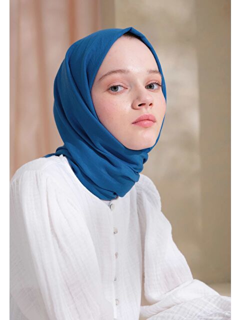 Fresh Scarfs Pamuk Crash Şal Saks Mavisi - S000420477-18761