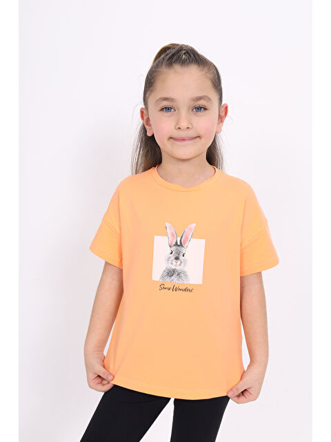 Toontoykids Kız Çocuk Baskılı Tişört