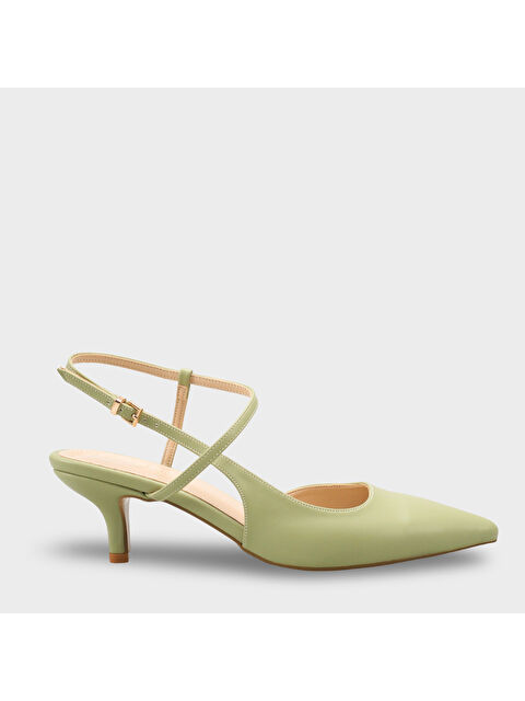 Capone Outfitters Perla Orta Topuklu Bilekten Bantlı Sivri Burunlu Kadın Ayakkabı - S000514326-34206