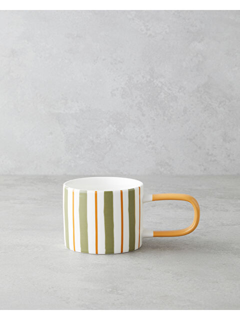 English Home Dreamline New Bone China Kupa 290 ml Yeşil-Turuncu - S000494884-6388