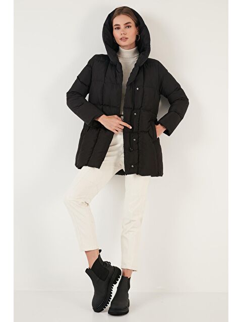 Lela Cepli Kemerli Kapüşonlu Regular Fit Kışlık Şişme Mont 55650154 - S000020277-19351