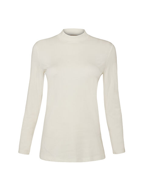 AKER Ekru Örme Basic Bluz - S000475486-19965