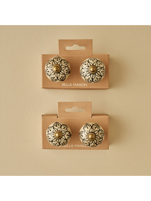 Bella Maison Leila Kulp 4'lü Krem (6,5x4x4 cm) - S000362533-19966