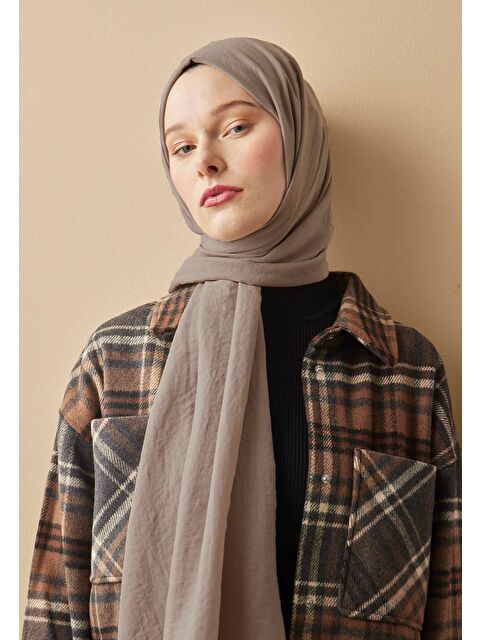 Fresh Scarfs Pamuk Crash Şal Vizon - S000420477-26429