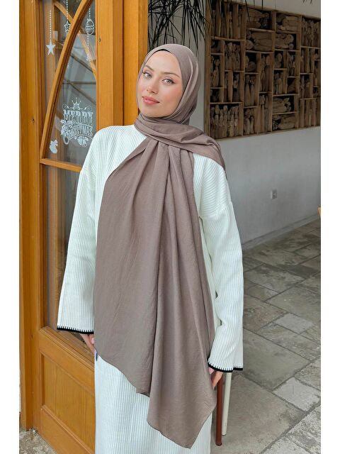 Lamelif Comfort Pamuk Şal Toprak - S000529583-14742