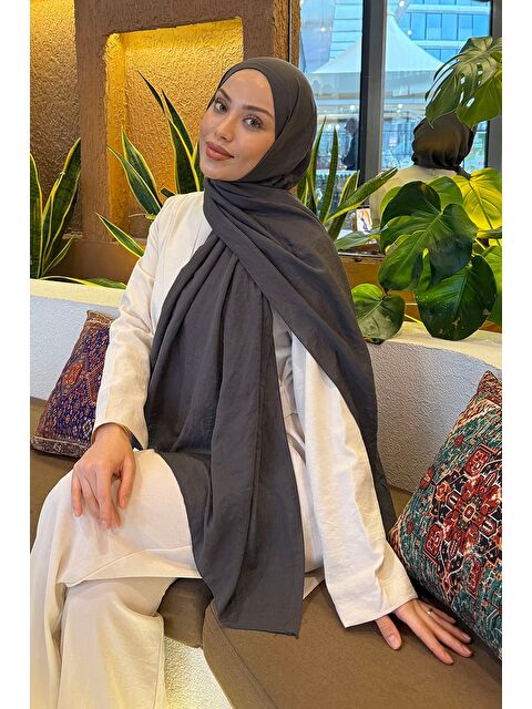 Lamelif Comfort Pamuk Şal Antrasit - S000529583-29666