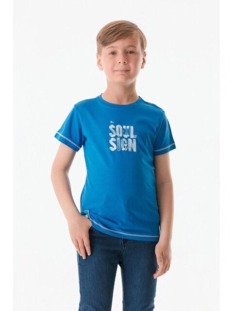Fullamoda Önü Ve Arkası Baskılı Erkek Çocuk Tişört - S000202368-17234