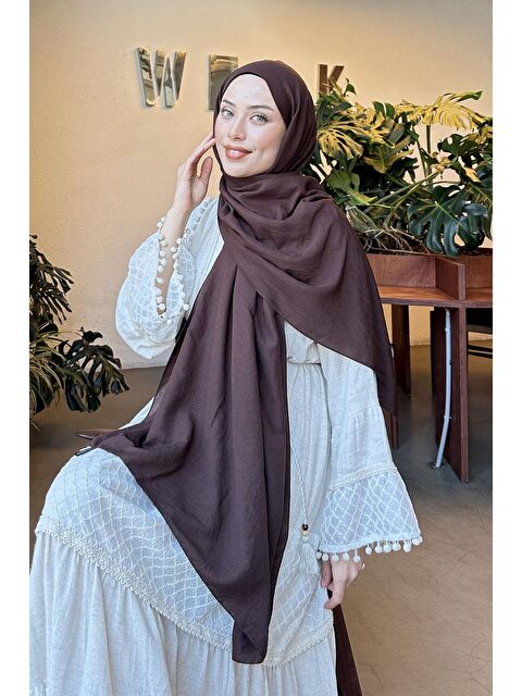 Lamelif Comfort Pamuk Şal Acı Kahverengi - S000529583-28102