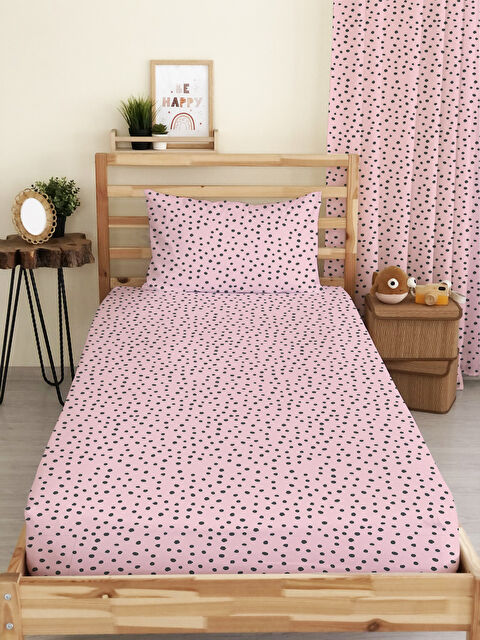 Evmila Puantiye Desenli Baskılı Tek Kişilik Ve Bebek Boy Lastikli Çarşaf Seti - S000291364-23173