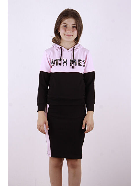 Toontoykids Kız Çocuk With Me? Baskılı Etekli Takım - S000418958-20020