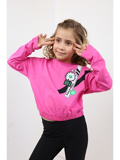 Toontoykids Kız Çocuk Baskılı Tişört