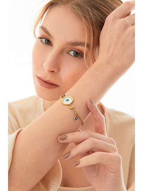 Fullamoda Sedefli Boncuklu Çelik Bileklik - S000348041-20076