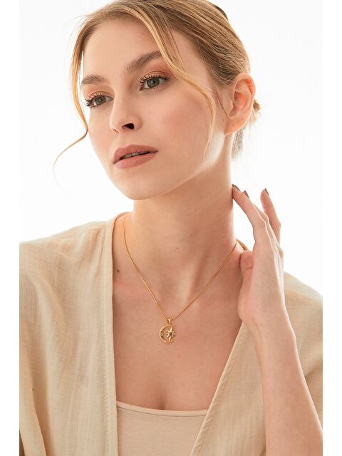 Fullamoda Güneş Ve Ay Çelik Kolye - S000348046-20076