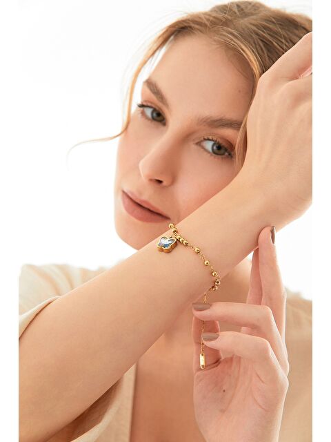 Fullamoda Kelebekli Boncuklu Zincir Bileklik - S000348047-20076