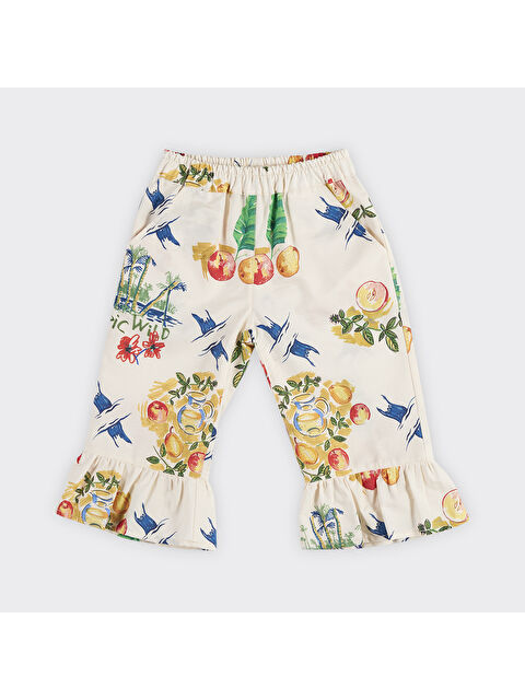 Panço Kız Çocuk Çok Renkli Desenli Pantolon - S000269697-19928
